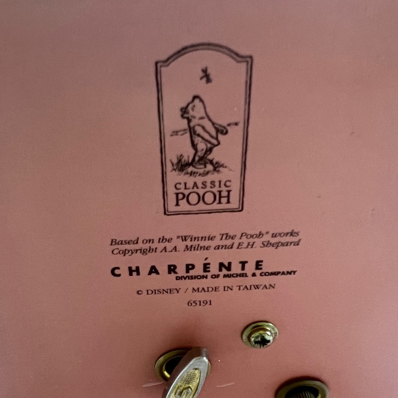 Rare Winnie The Pooh Music Box Vintage 1963 Disney Charpente - Picture 4 of 6